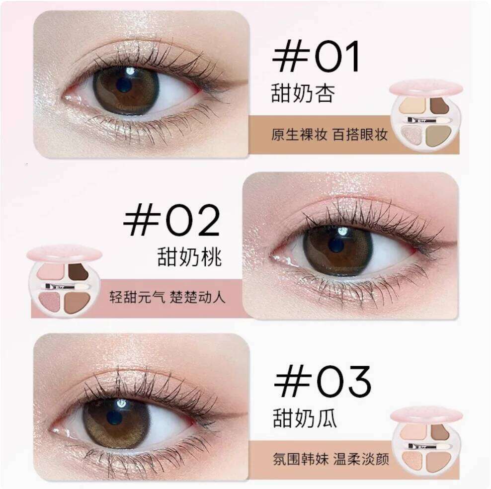 RMT ROMANTIC BEAUTY Eye Shadow Silkworm Four Colors Matte Contouring And Brightening Eyeshadow Palette X250716