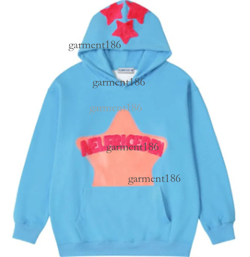 Top Men hooded star printed Eden designer hoodie retro wool fashion sweatshirt men and women's plow deep cut loose fit aelfric eden hoodie 83b