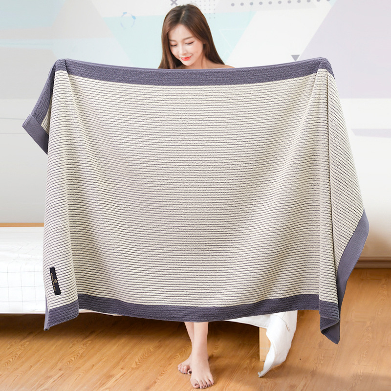 Deluxe towel bath towel set long-staple cotton large bath towel household pure cotton does not absorb water, soft and thickened hotel high-end