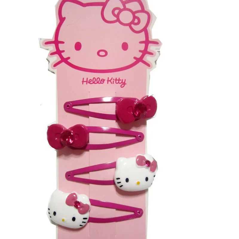 Sanrio New Hello Kitty Hair Clip Childrens Hairpin Cute Bow Side Clip Headdress Rubber Band Jewelry Kid Hair Rope w250716