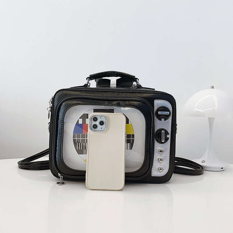 TV Shoulder 2025 Spring New Mori Style Cute Girl Large Capacity Handheld Transparent Jelly Bag