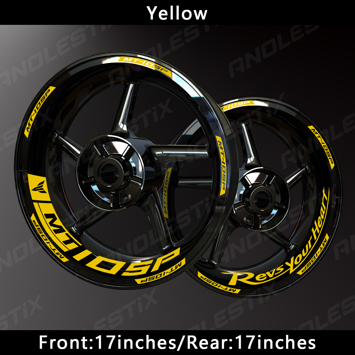 AnoleStix Reflective Motorcycle Wheel Sticker Hub Decal Rim Stripe Tape For YAMAHA MT-10 SP MT10SP