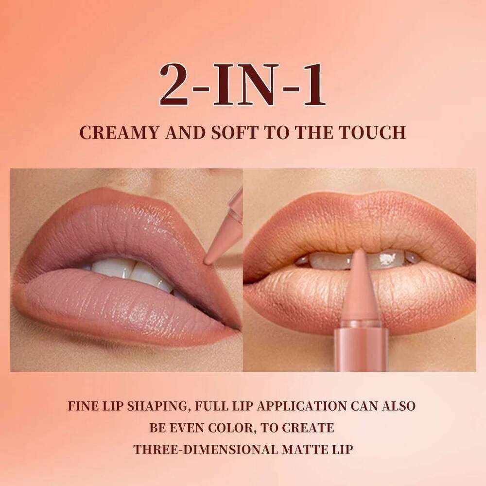 QIBEST Twist Up Liner Lipstick Pen ltipose Makeup Blusher Veet Matte Waterproof Contour Non Stick Cup Lip Rouge X250716