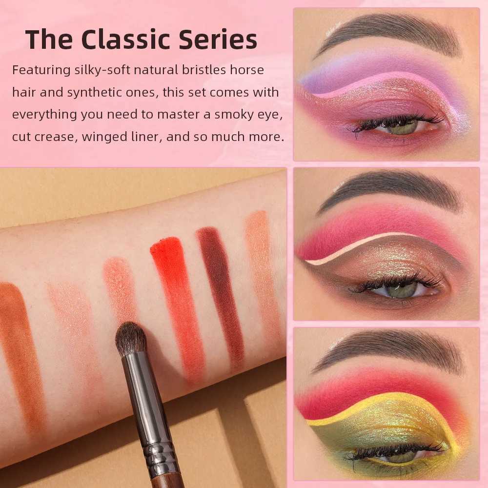 9/12pcs Makeup Brushes Set Kit Natural Hair Makeup Brushes Set Kit Cosmetic Makeup Beauty Tool Crease Brush Eyeliner Brow XJ2500716