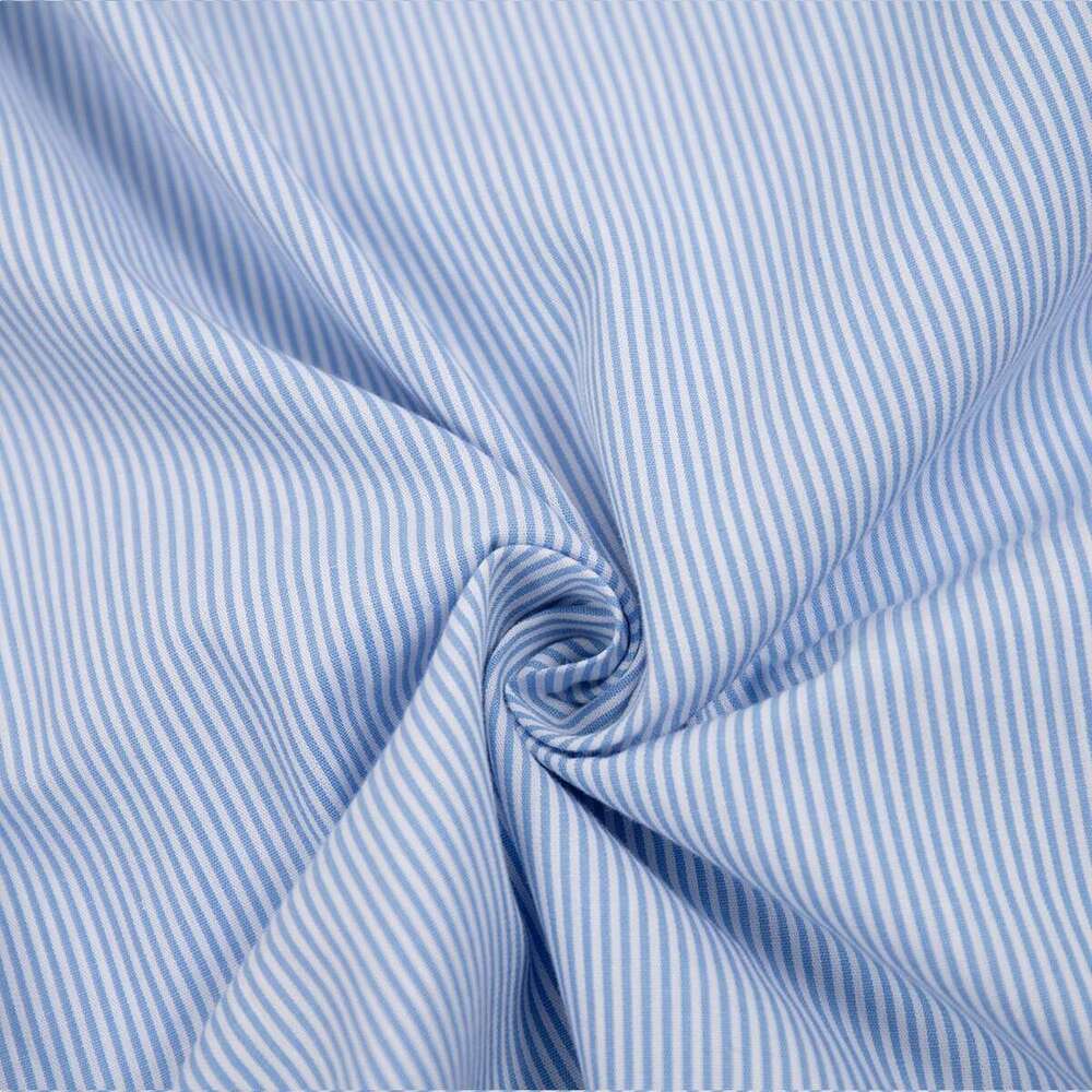 Shirt Summer New Simple High-End Hidden Button Long Sleeve Striped Cardigan B5