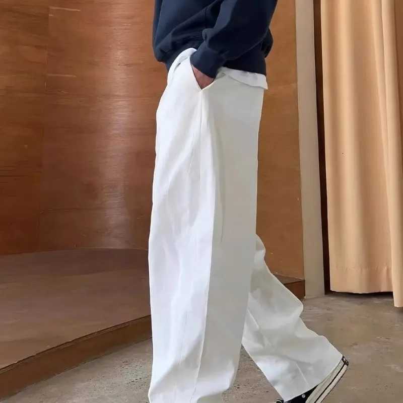 100% Silk Trousers for Men Thin Cooling Straight Summer Tailoring Cool Office Business Casual Pants Man Long XXXL Plus Size Big y250716