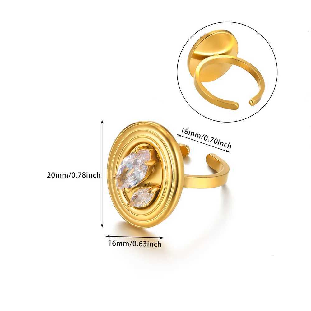 Shuangshuo Retro Sun Moon Starfish Open Rings for Women Men Punk Irregular Rhinestone Ring Summer Holiday Personalized Jewelry S250716