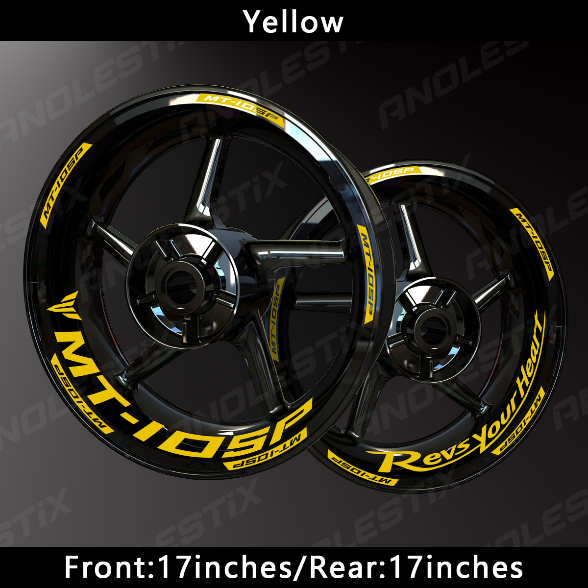 AnoleStix Customized Reflective Motorcycle Wheel Sticker Hub Decal Rim Stripe Tape For YAMAHA MT-10 SP MT10 SP
