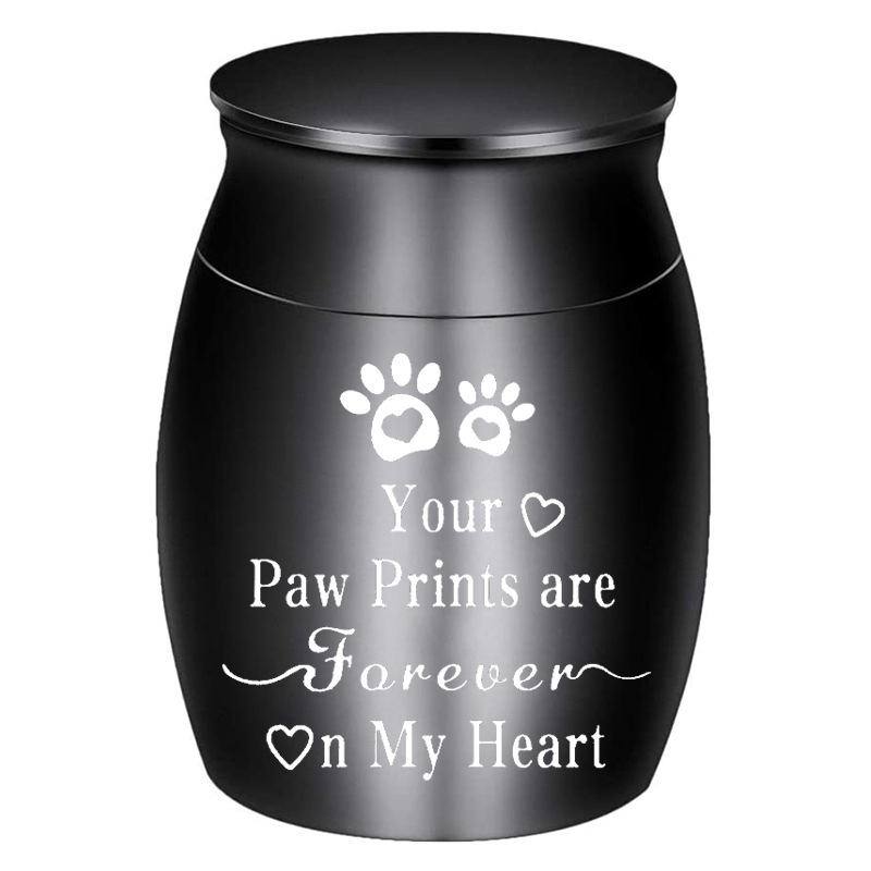 Custom Small Stainless Steel Pet Urn for Ashes Cremation Keepsake for Dog Cat Memorial Always in My Heart