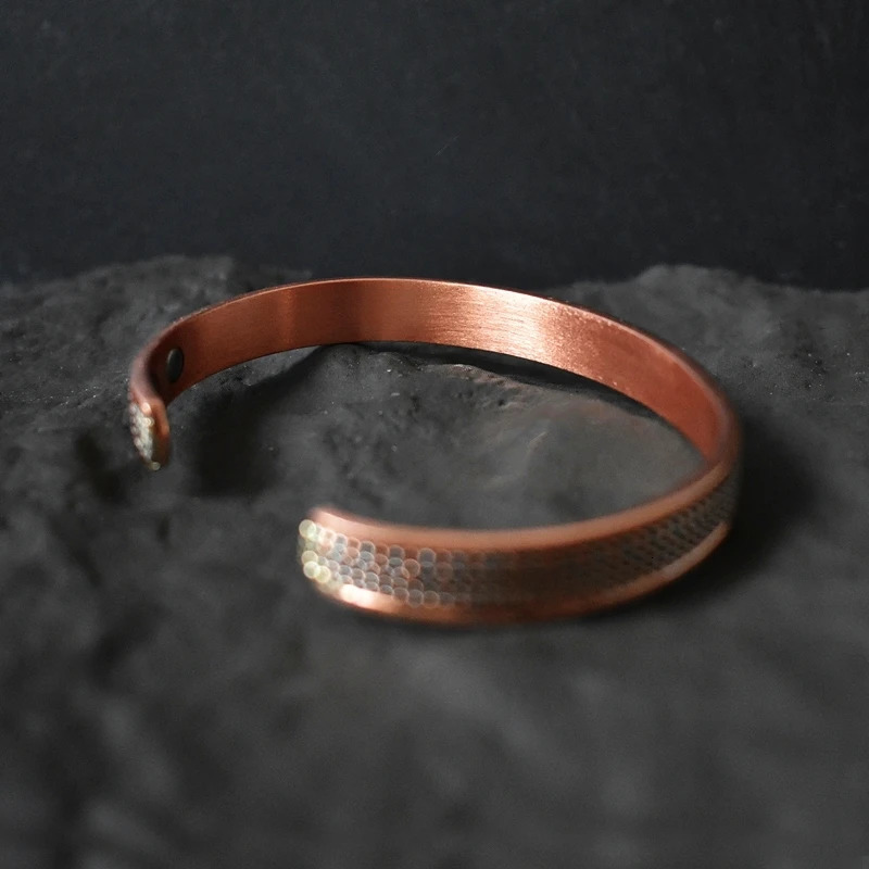 Minimalist Magnetic Copper Bracelet Cuff Classic Pure Copper Bangle Bracelets for Men Women Jewelry Gifts 250712