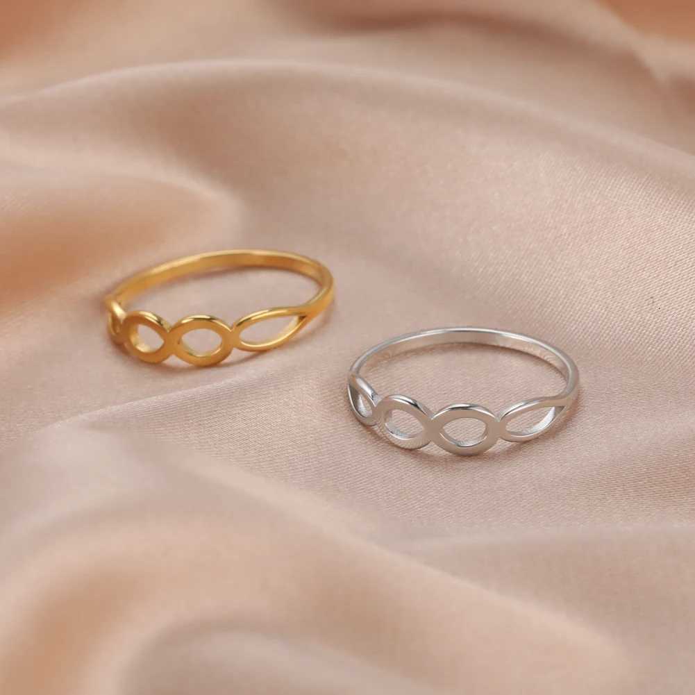 Skyrim Geometric Rings for Women Gold Color Stainless Steel Minimalist Rings 2025 Fashion Jewelry Wedding Anniversary Gifts S250716
