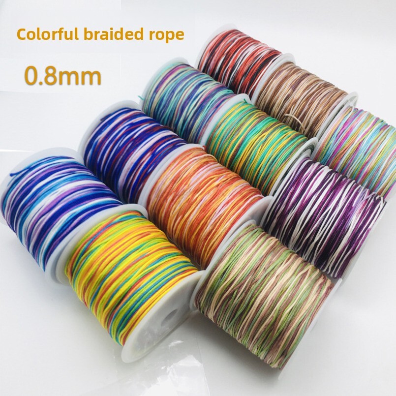 72 No. Gradient Dyed Jade Thread 0.8mm Multicolor Dragon Boat Festival Red Pendant Taiwan DIY Weaving Rope Chinese Knot
