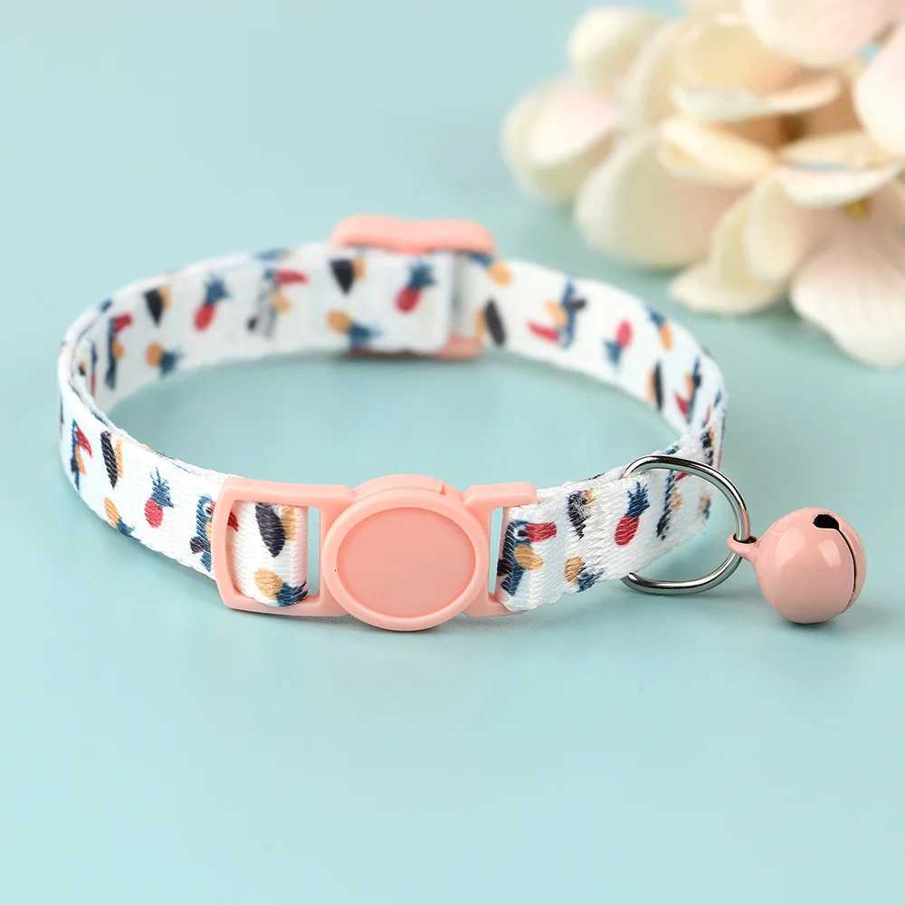ute Small Dog Cat Collar With Bell Accessories Adjustable Nylon Pet Kitten Puppy Necklace Collars For Chihuahua Pets Supplies LL250716