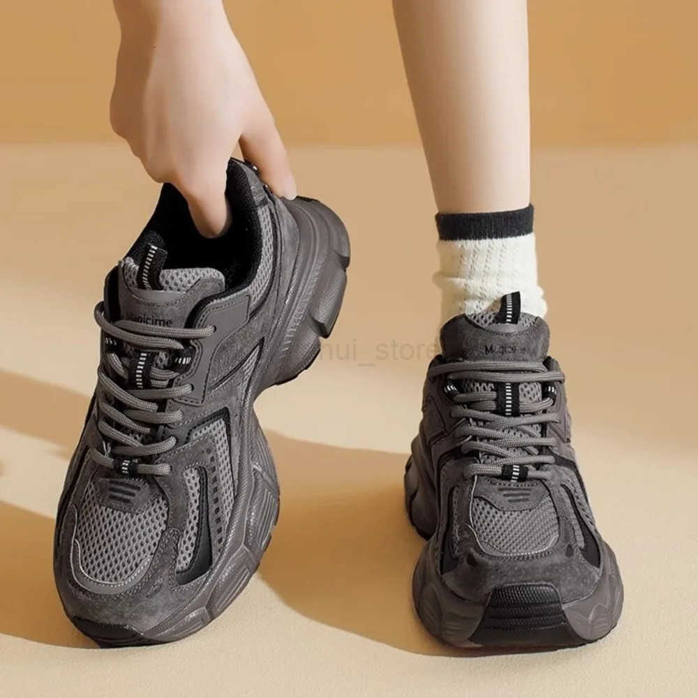 Sports Dad Shoes Womens Spring and Summer New Versatile Student Version of The Thick Sole To Increase Height and Light Running M250716 - view 4