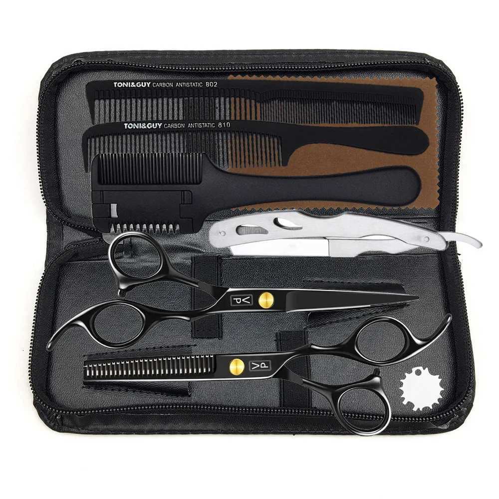 6 440C Hair Scissors Razor Hairdressing Scissor Sale Cutting And Thinning Tools Professional Hairdressing Scissors Set W250716