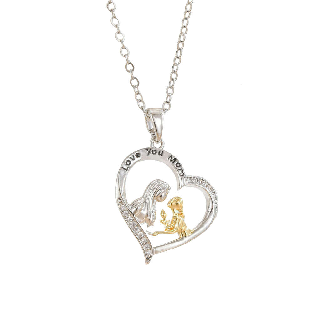 New Mother's Day Heart-Shaped Design Pendant Necklace For Women Simple High-End Gift Collarbone Chain 959