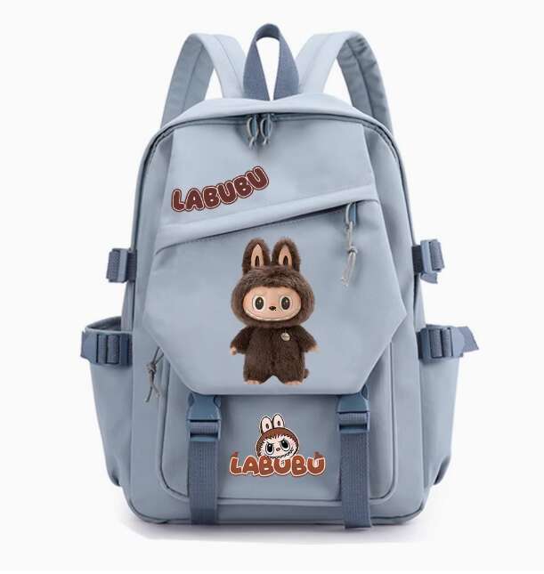 Designer Bags Labubu Double Strap Shoulder Purse fashionable, breathable Women Bag For Girls and boys PU Leather Schoolbag Cartoon Baby
