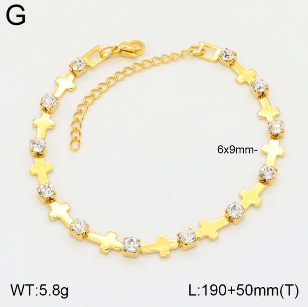 2025 New Summer Hot Luxury Jewelry Designer Bracelet for women cross Love Set Shining Zircon Adjustable Stainless Steel Plated 18K Gold Bracelet Diamo
