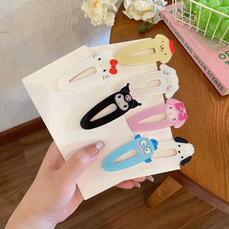 Sanrio Hair Clip Kuromi Cinnamoroll Hello Kitty Cartoon Clip Cute Barrettes Headband Kids Fashion Hair Accessories Toys Giftsw250716