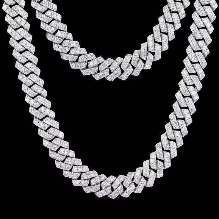 Pass 100% diamond test Top jewelry bracelet VVS Moissanite hip-hop Ice Cuba chain jewelry necklace free delivery for both men and women