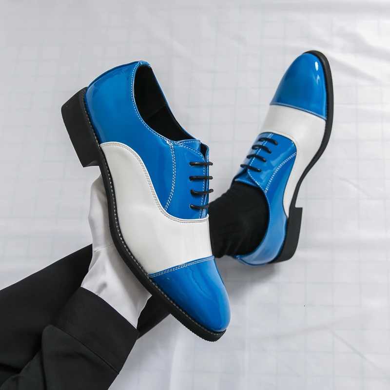 Business Men Formal Leather Shoes Men Lace-up Business Office Fashionable Elegant Leather Shoes Banquet Shoes Size 38-46 Men Shoes Y250715