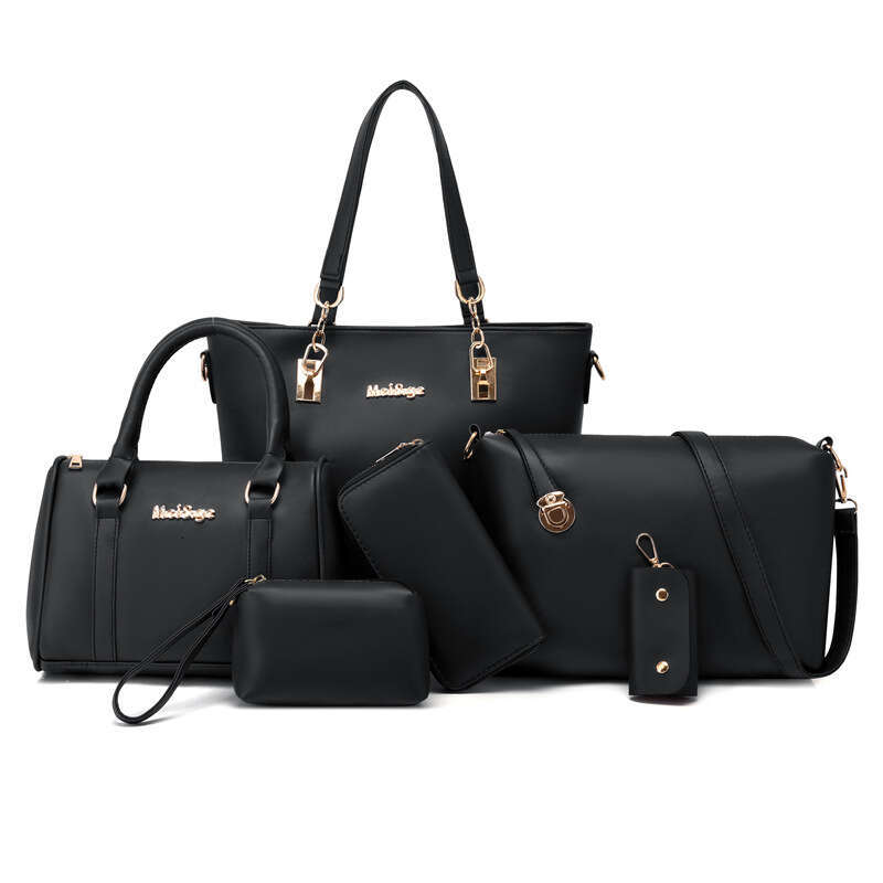 Women's New Fashion Six-Piece Set Mother and Child Large Capacity Shoulder Handbag Crossbody Bag