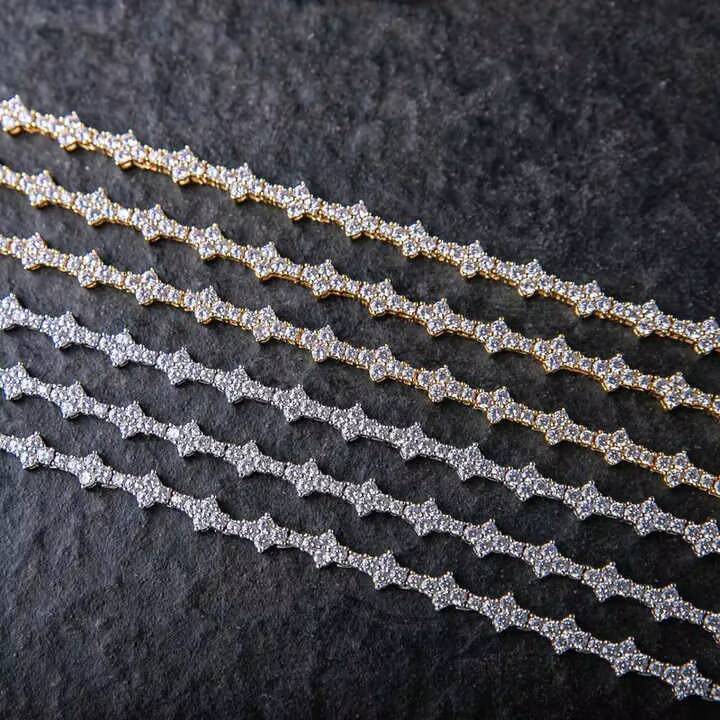 Fast Delivery Cross Tennis Necklace Bracelet Pass Diamond Tester Gra Certified 925 Sterling Silver Vvs Moissanite Tennis Chain