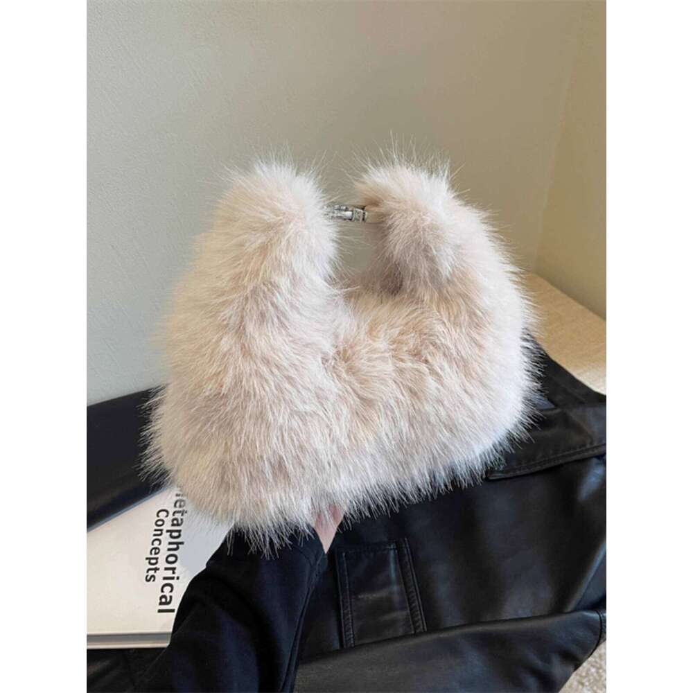 Elegant Soft Fur Tote Bags - Versatile Small Capacity Purse Perfectly Fit All Seasons