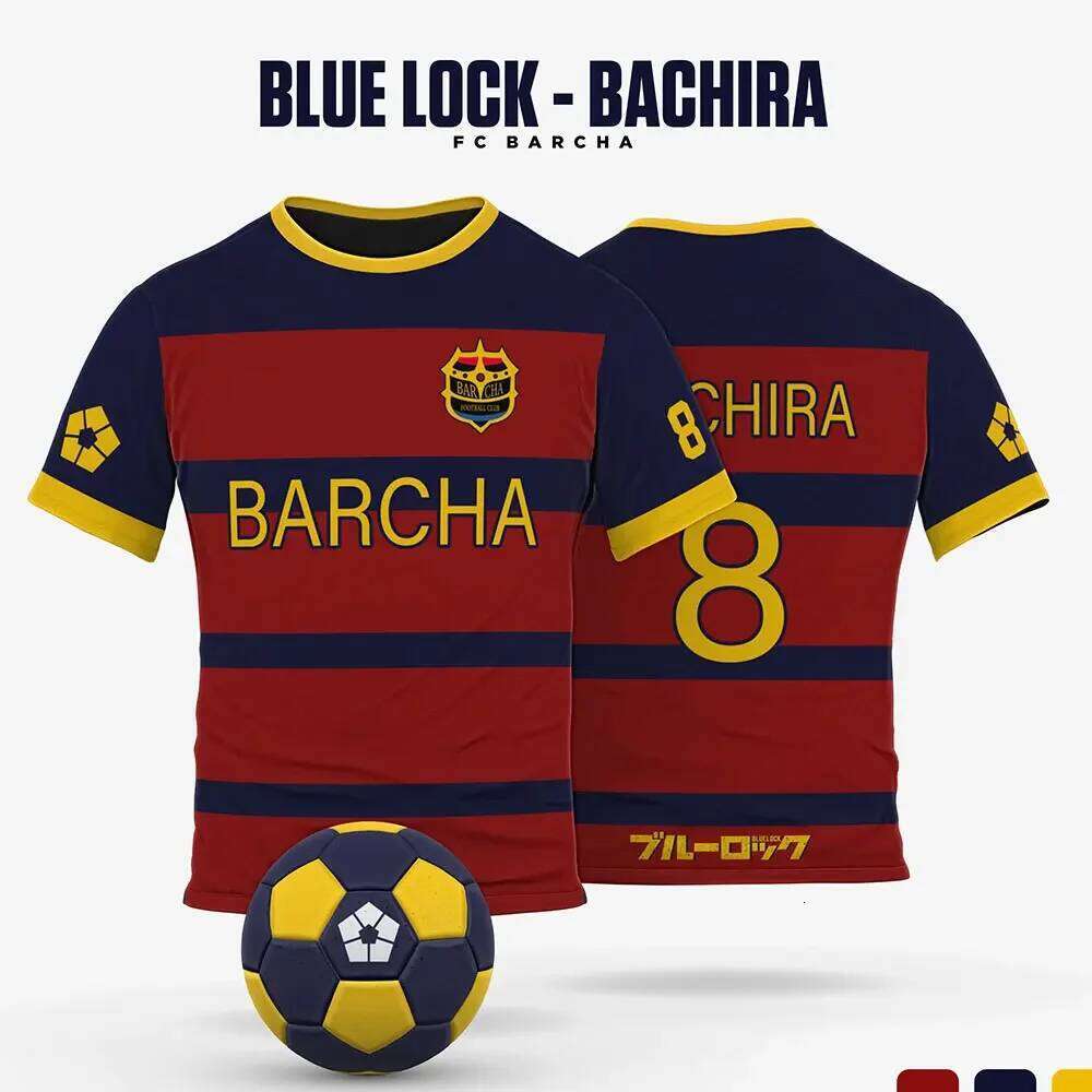 Blue Lock FC Barcha Cartoon Anime Cosplay Men Jersey Summer Short Sleeve Children Tee Tops 2024 Style Fashion Mens Boys T-shirt shorts