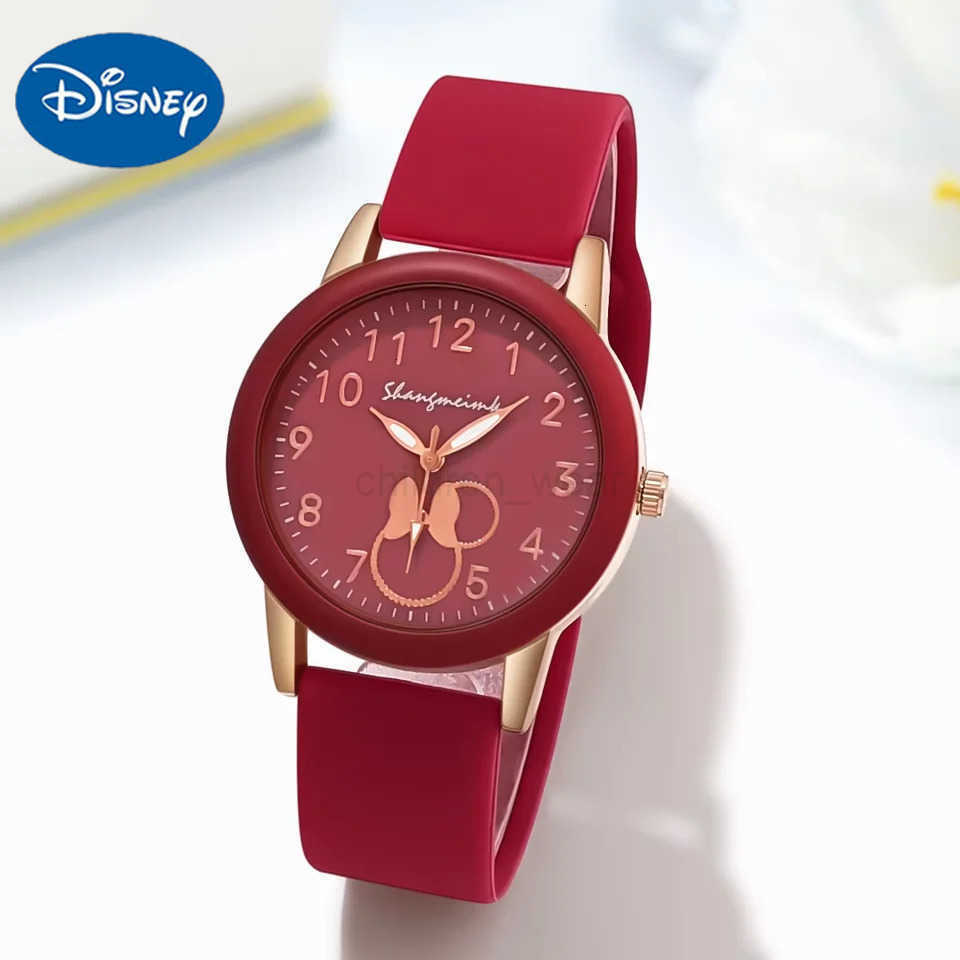 Disney 1pc Womens Watch Casual Silicone Strap Material Digital Scale Quartz Watch W20250716