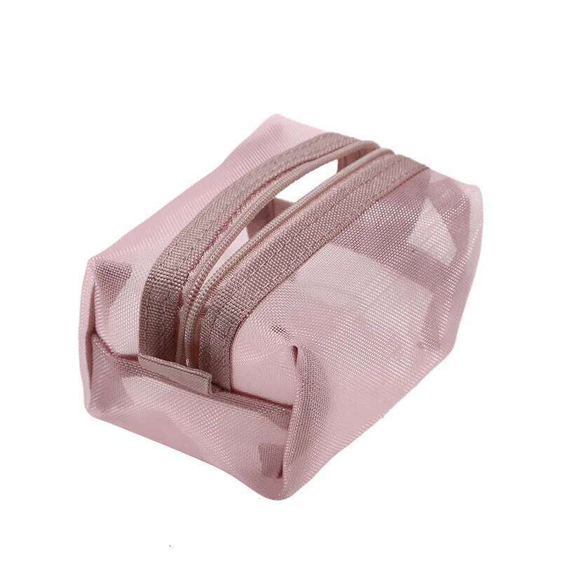 Mini Clear Nylon Mesh Cosmetic Cute Women Small Lipstick Makeup Bags Pouch Data Line Key Earphone Organizer Case X250716