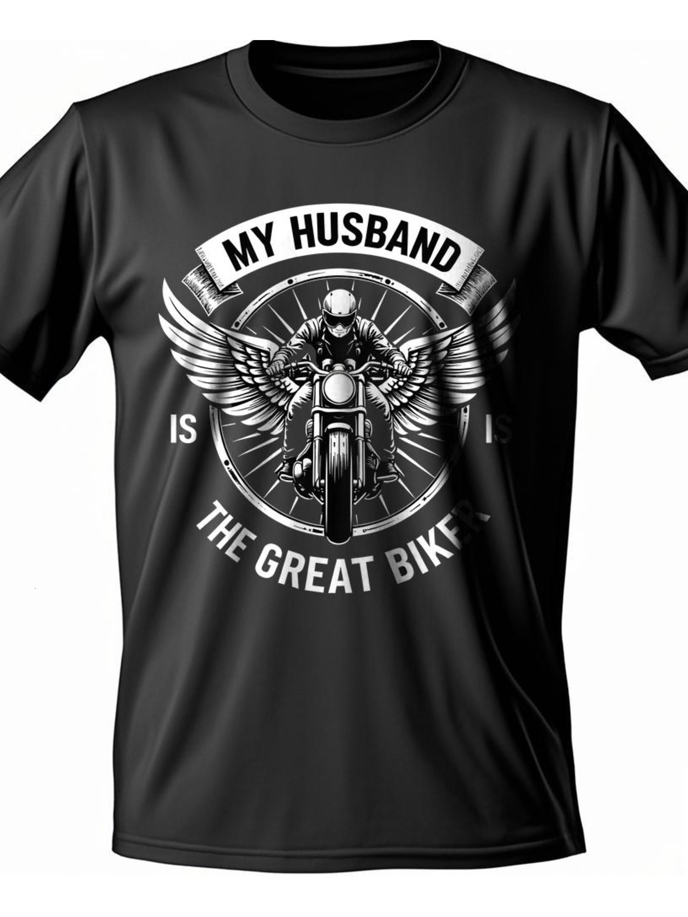 VogueEpoch Cotton T Shirts Round collar White motorcycle Men Adult Short sleeve S-3XL black 180g Wed 81