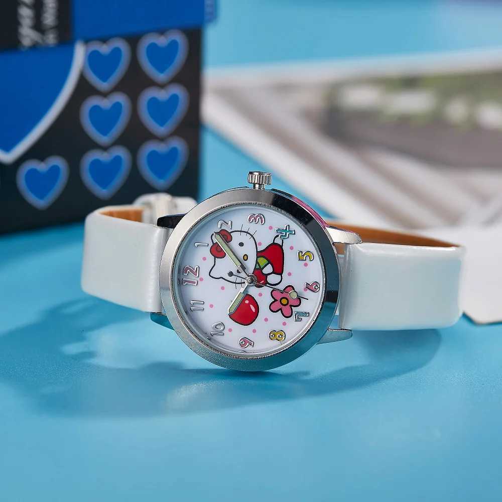Sanrio Hello Kitty Children Watches Kawaii Quartz Casual Fashion Kid Wristwatch Women Girl Children Birthday Gifts w250716