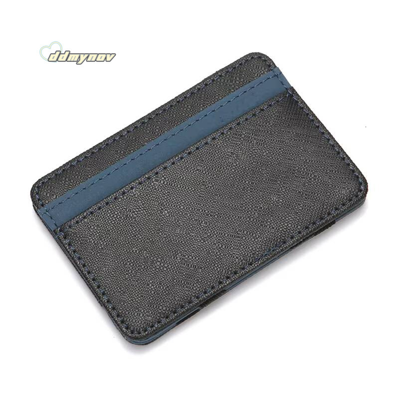Ultra Thin PU Leather Women Men Magic Wallets Mini Small Coin Purses Portable Short Business Credit Card Holder Clutch Bag Case ddmynov