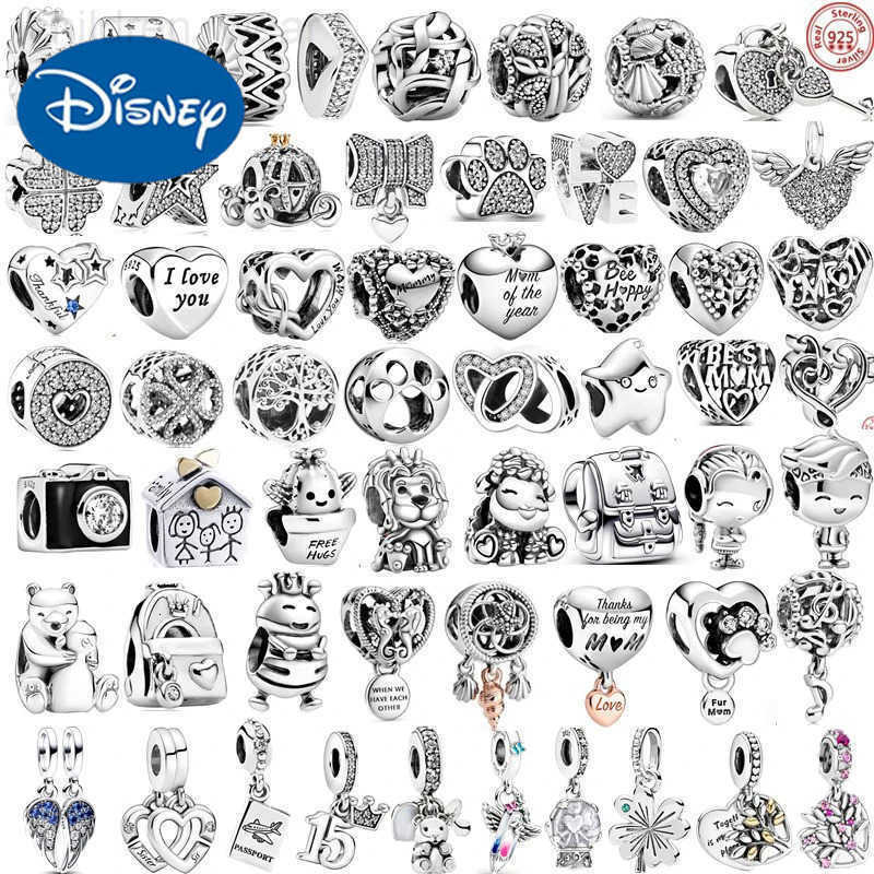 Disney Authentic 925 Sterling Silver Infinite Heart Love Puppy Football Camera Beads Fit Original DIY Charms Bracelet Women Jewelry W20250716