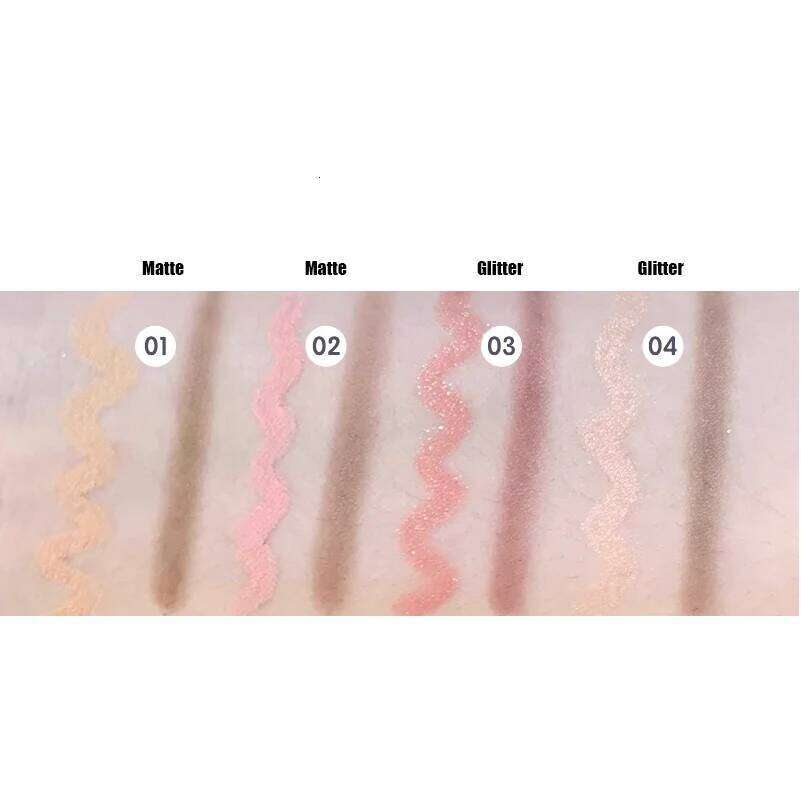 FLORTTE Double Head Horizontal Lying Silkworm Peng Shadow Pencil Matte Shimmer Eyeliner Gel Pen Highlights X250716