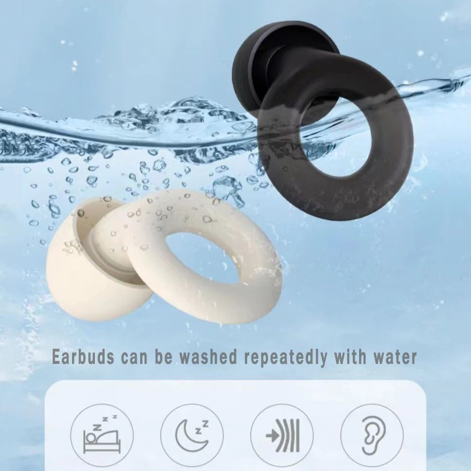 Reusable Noise Reducing Earplugs Focus Travel Concerts Hearing Protection Sports Events Swimming Earplugs