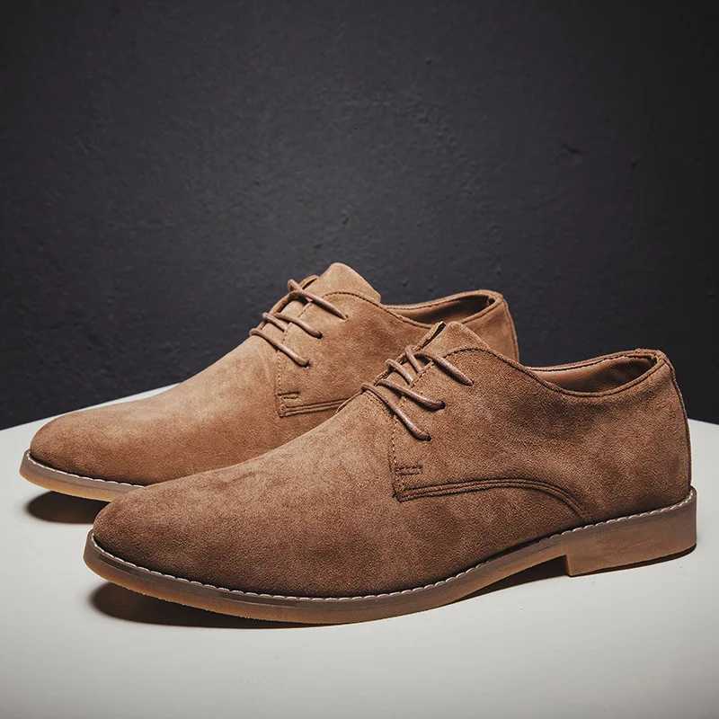 Men Shoes England Trend Casual Shoes Men Suede Oxford Wedding Leather Dress Shoes Men Flats Mens Shoes Plus Size W250716