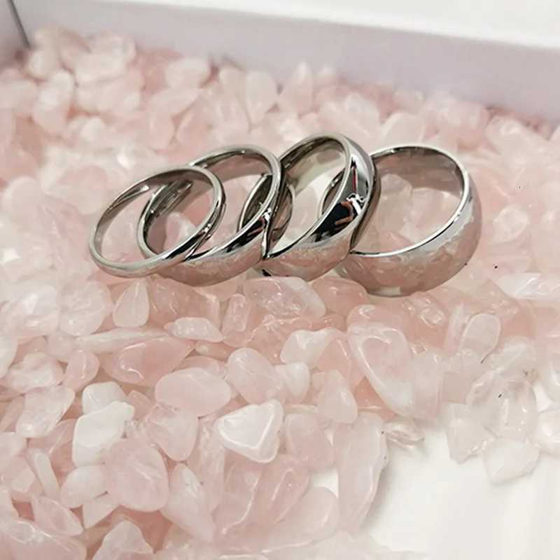 2/5/6/8mm Small Mini Silver Color Stainless Steel Simple Women Rings Fashion Jewelry US size 3 4 5 6 7 8 9 10 11 12 S250716