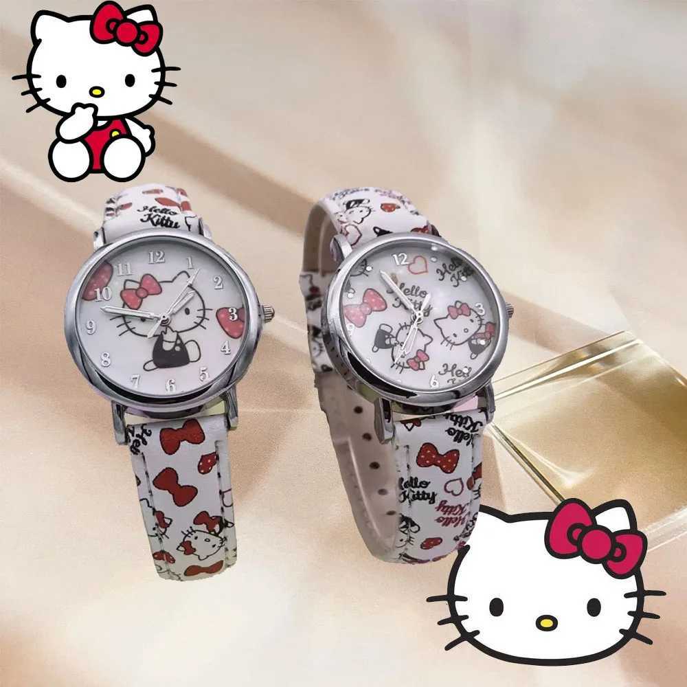 Sanrio Children Watches Hello Kitty Cartoon Waterproof Kid Watch Quartz Pu Leather Strap Sports Quartz Watch Birthday Gift. w250716