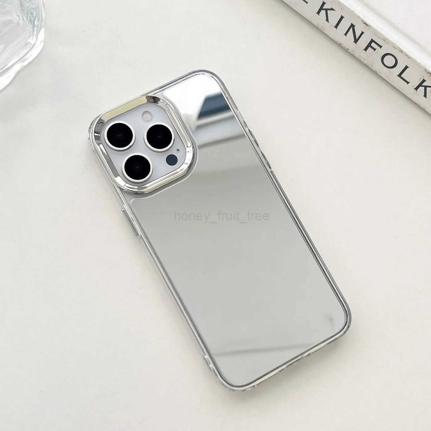 Luxury Plating Makeup Mirror Phone Case for iPhone 16 15 14 13 12 11 Pro Max XR X XS Hard Acrylic Shockproof Bumper Cover T250716