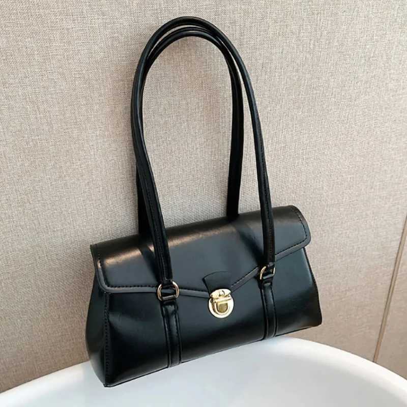 England Style Shoulder Bags High-Grade Sense Underarm Tote Bag Vintage Red Ladies Commuter Bag PU Leather Handbag Purse