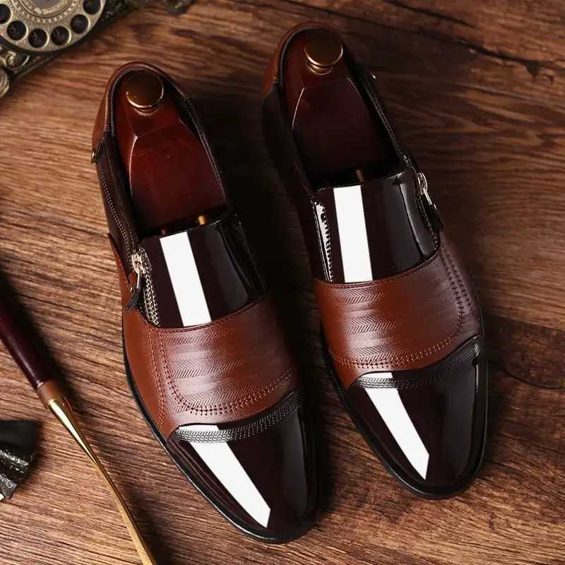 2024 Spring Autumn Trend Dress Shoes for Men Office 39 High Quality Fashion Footwear Genuine Leather New Suit Social Shoes for Men Y250715