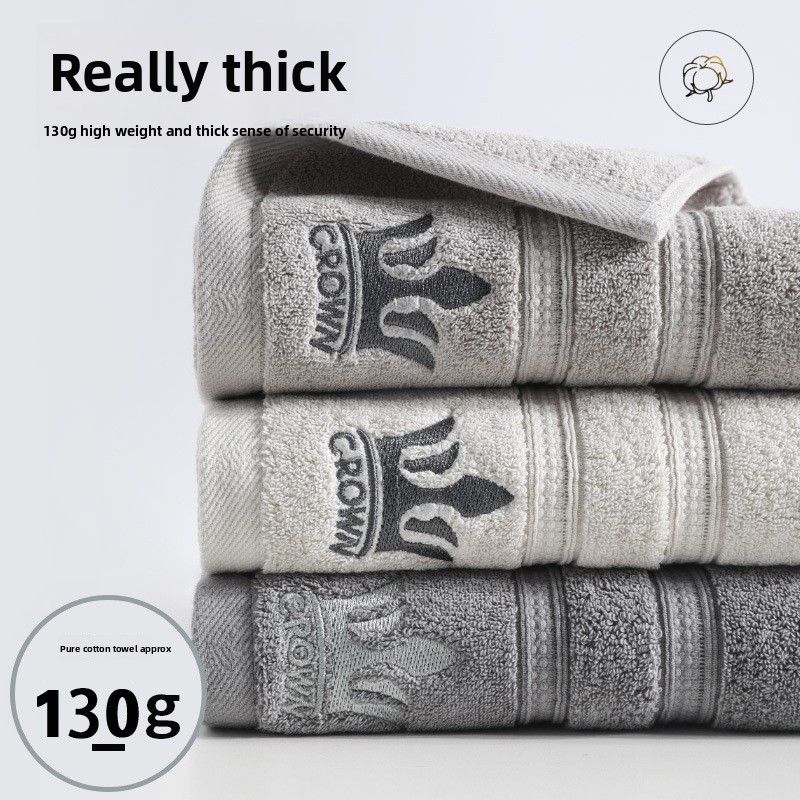 6 packs of high-grade pure cotton towel water-absorbing thickened soft towels embroidery household pure cotton face towels wholesale