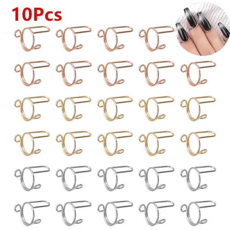 10Pcs Art Rings Adjustable Fingertip Rings Women Party Jewelry Metal Open Rings Material Women Jewelry S250716