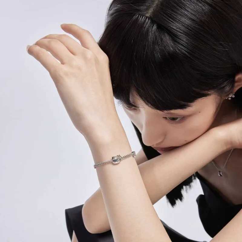 Sanrio Hello Kitty Bracelets Adjustable Bracelet for Women Luxury Cartoon Pendant Chain Party Birthday Silver Jewelry Gifts w250716