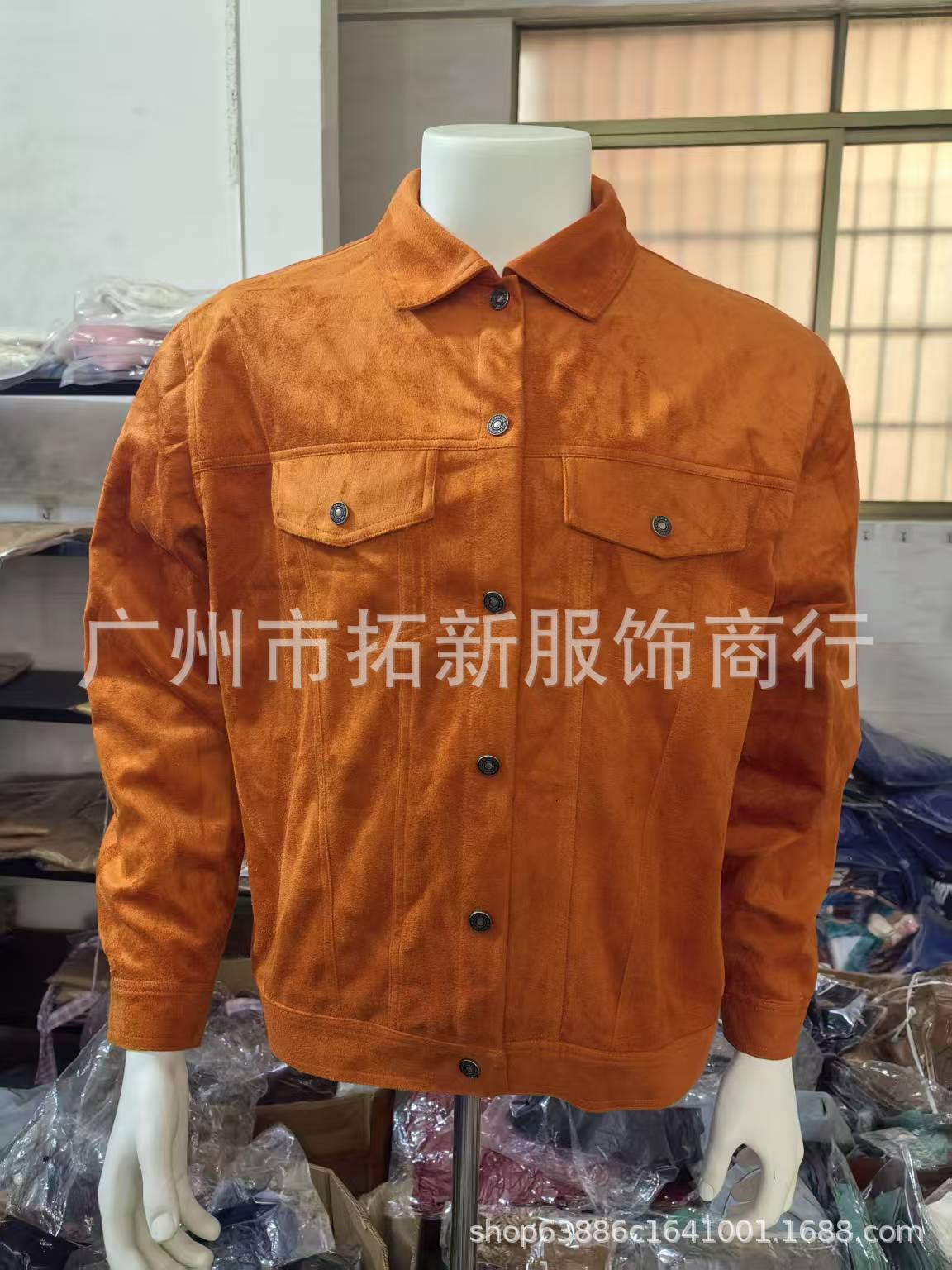 New American Western Cowboy Suede Men's Casual Washed Jacket Coat