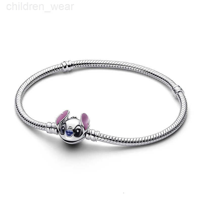 Disney 925 Silver Stitch Charm Hot Sale Suitable for 925 Sterling Silver Original Women Bracelet DIY Jewelry Gift W20250716
