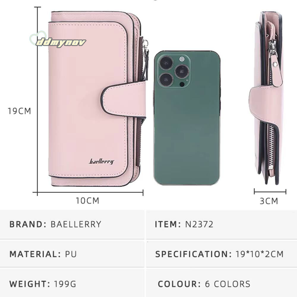 2024 Long Wallets Name Engraving Top Quality 15 Card Holders Classic Female Purse Zipper Brand Wallet For Women ddmynov