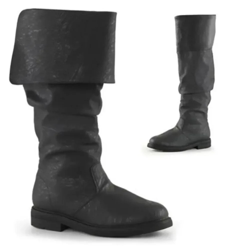 Retro Pirate Leather Boots for Men and Women Independent Station Medieval Viking Mens Boots 250715